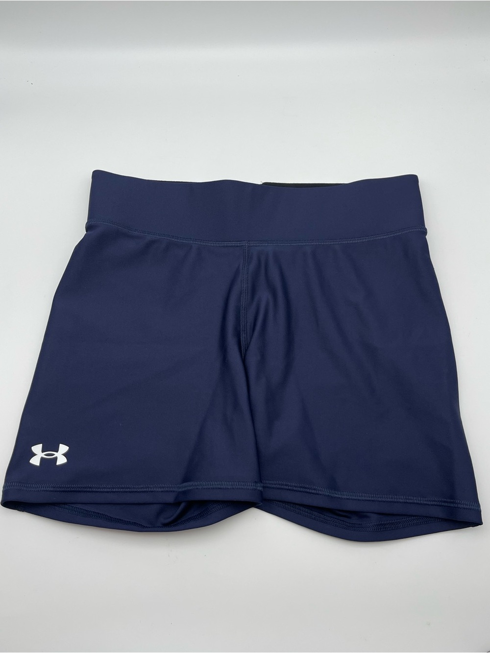 Under Armour Women’s Compression Shorts Navy Blue Athletic Workout NWT Size M